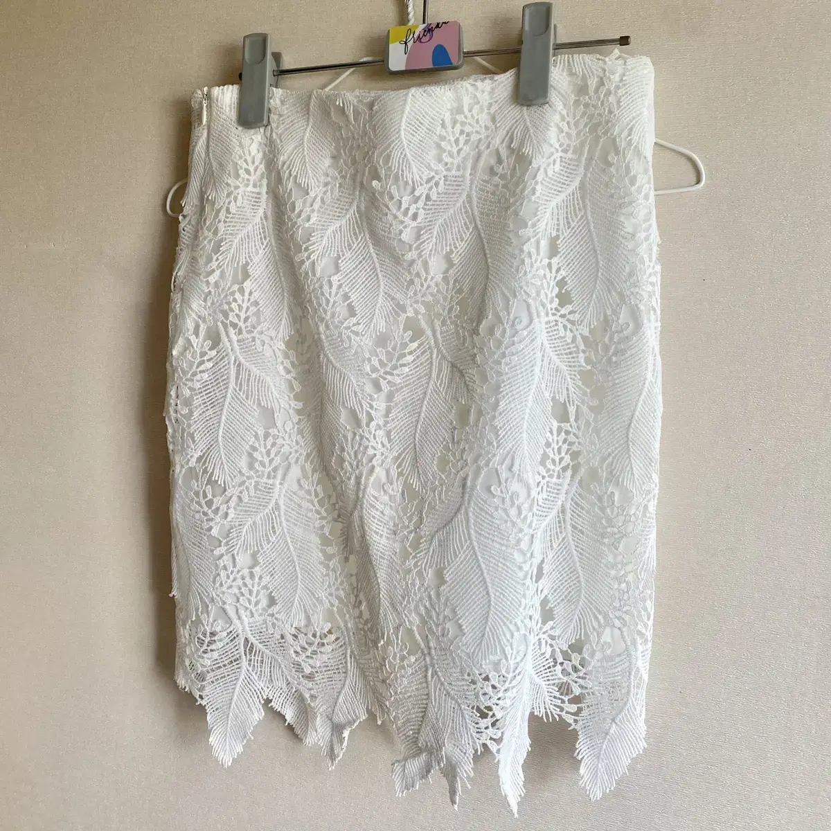 New clothes! Leaf lace skirt White Ivory