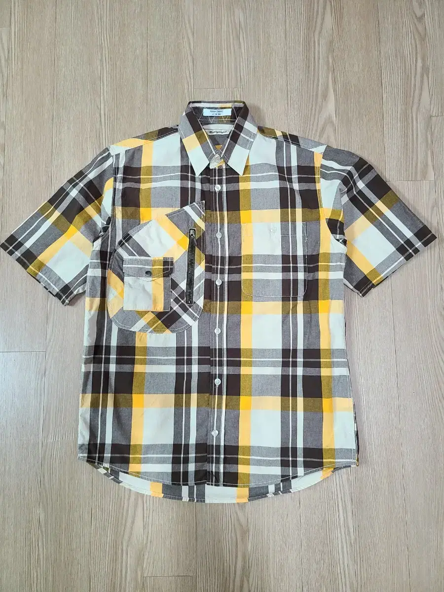 Master Ground Summer Cotton Check Half Shirt