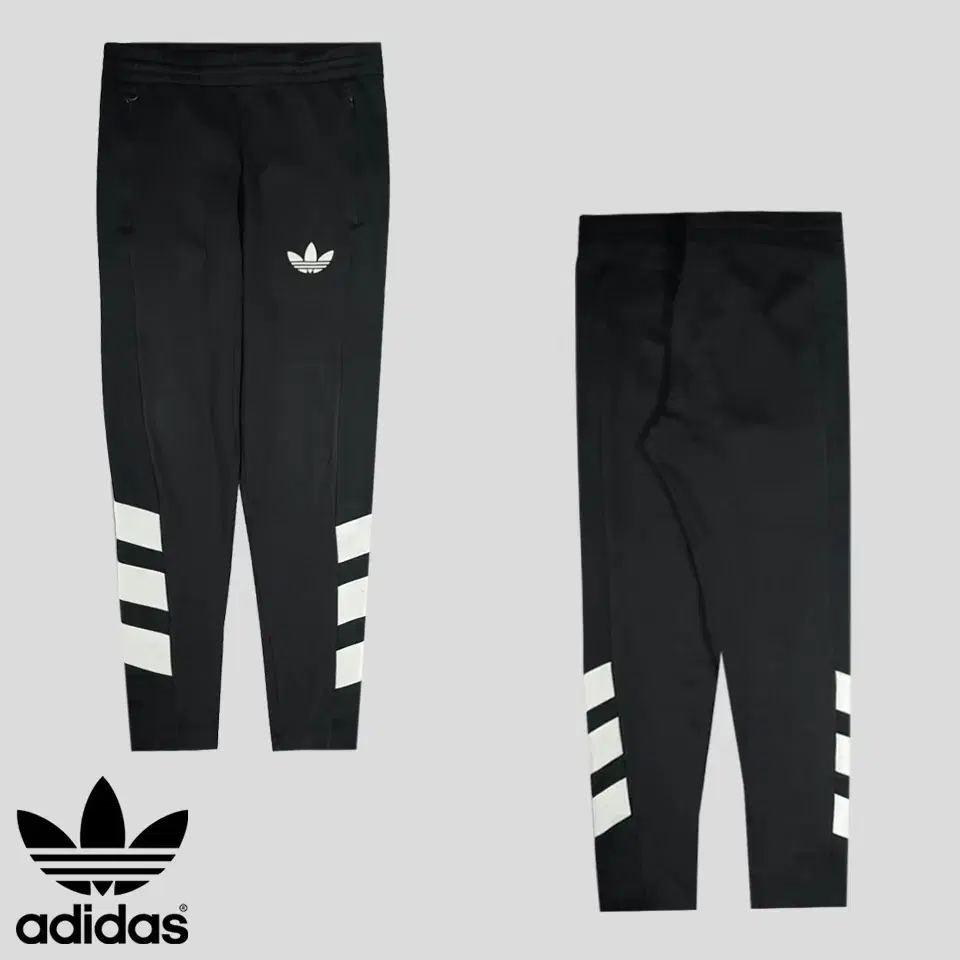 Adidas Black White Trefoil Side Printed Slim Fit Jersey Pants Sweatpants 3