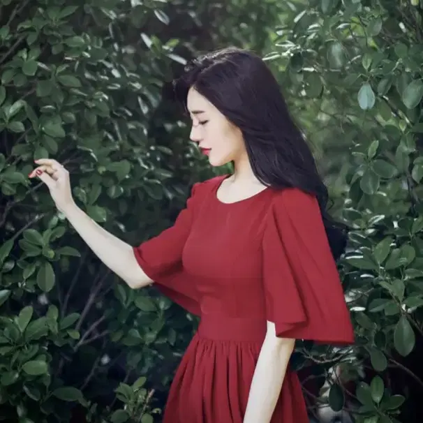 밀크코코아 red cutout dress 레드컷아웃원피스