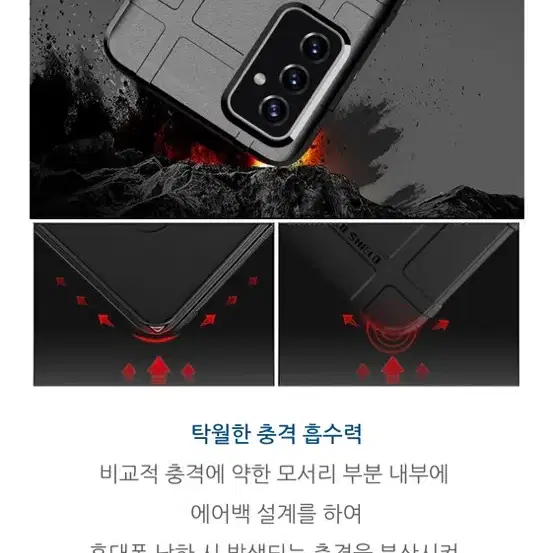 삼성 갤럭시 아이폰 LG 샤오미 모토로라 러기드쉴드 범퍼 케이스