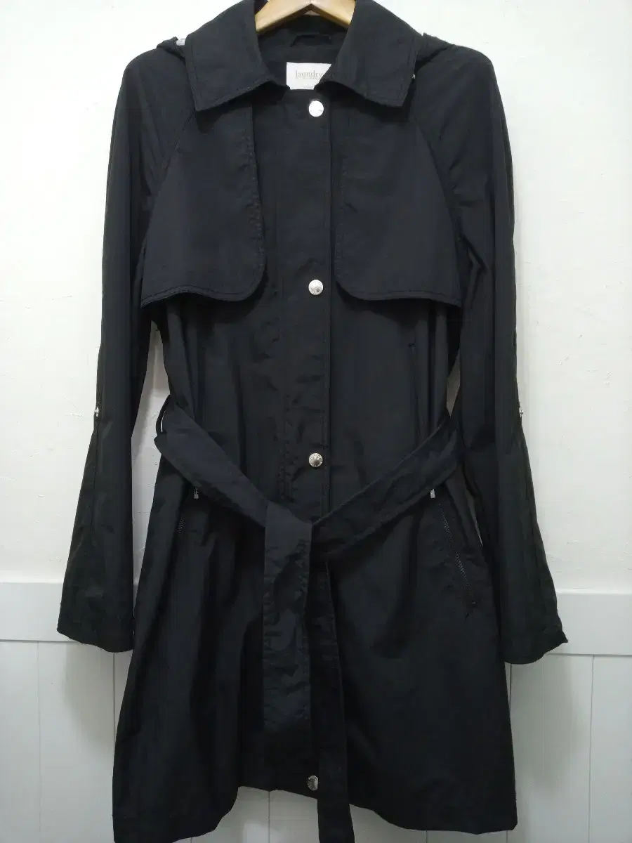 Laundry by Shelli Segal Hooded Weather Trench Coat L