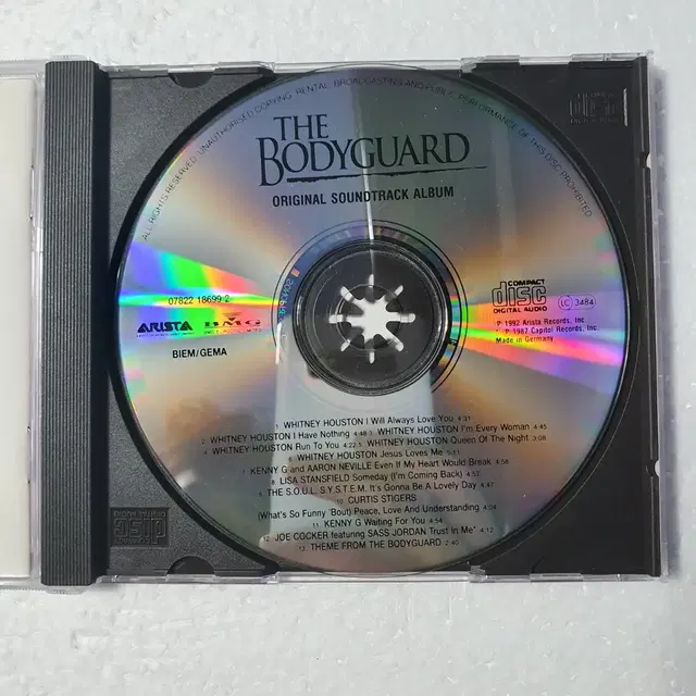 보디가드 휘트니휴스턴 The BodyguardOST CD 중고