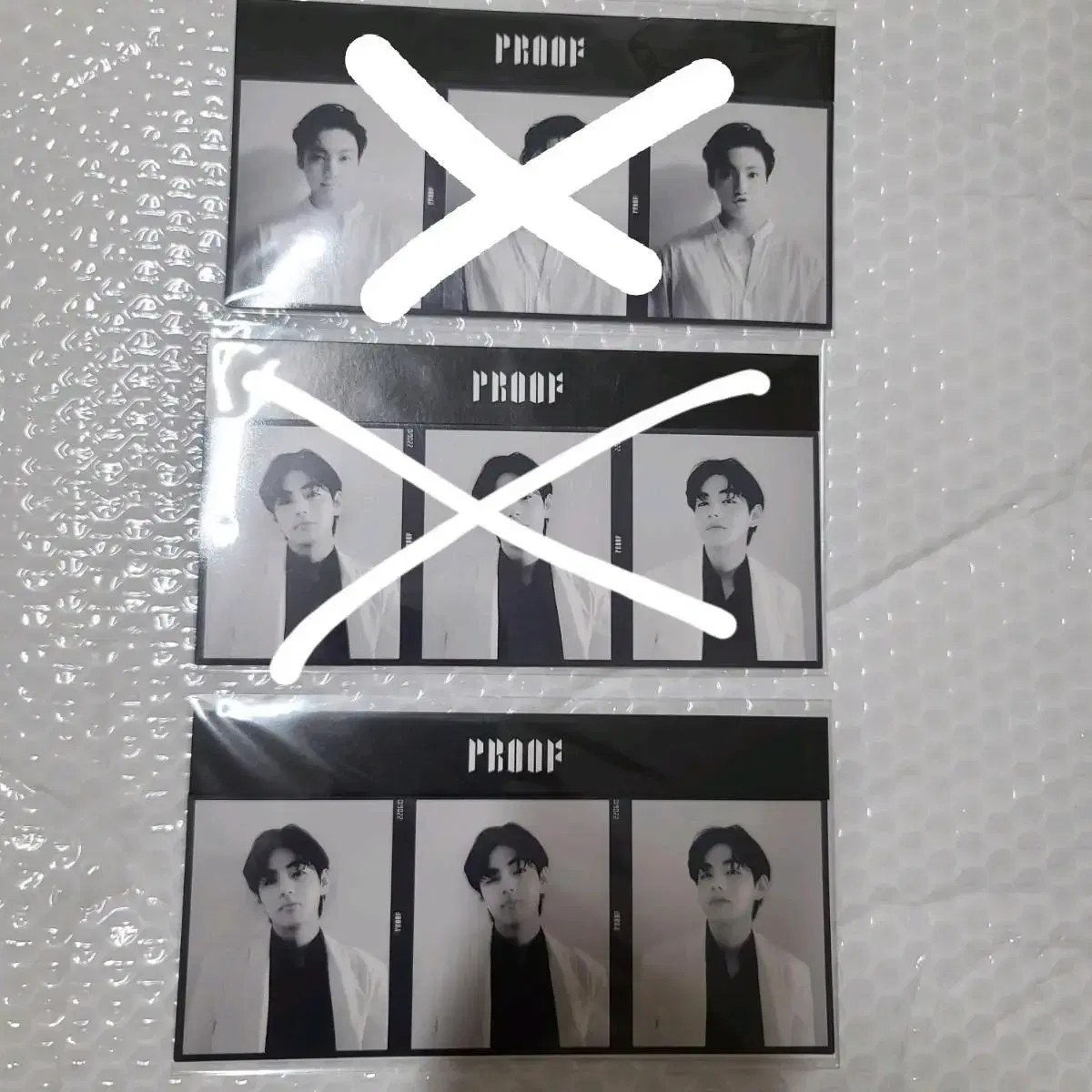 방탄 proof 프루프 앨범 특전 포카 3컷