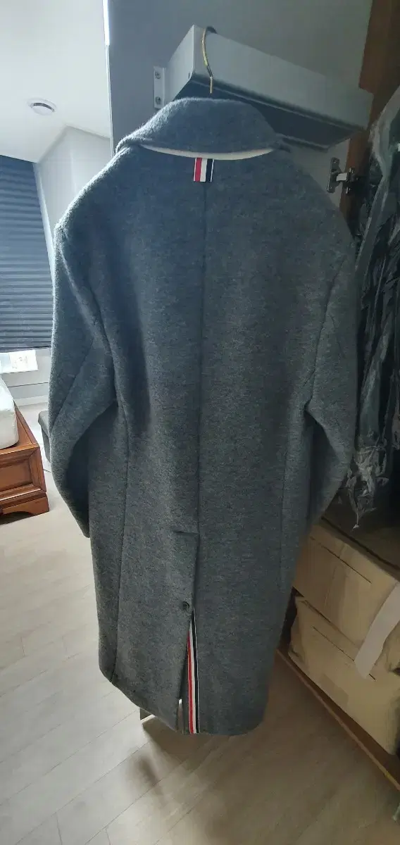 Thom Browne Grey Balmacan Long Coat size 100 sells