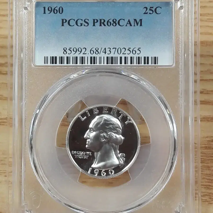 1960년 미국 워싱턴 쿼터달러 PCGS PR68 CAM 프루프 은화