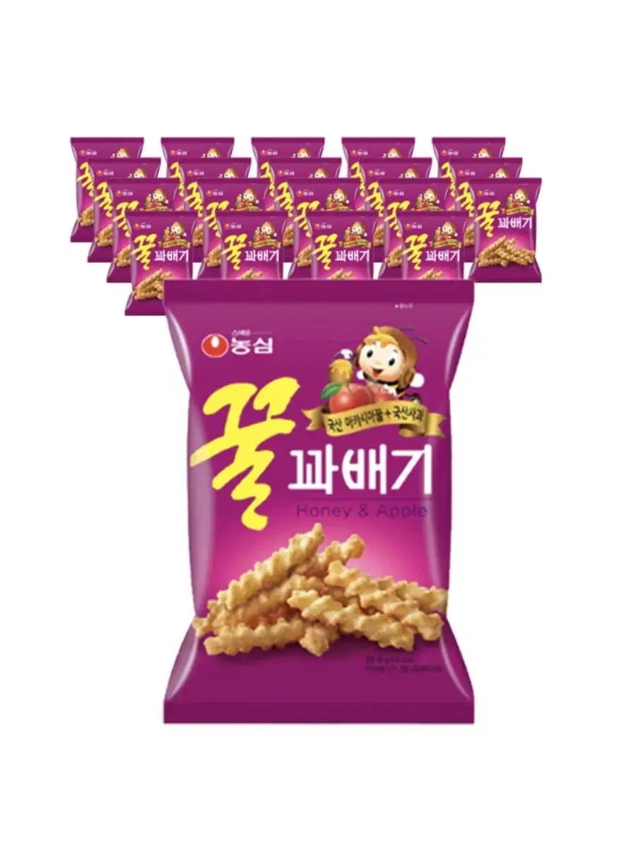 (무료배송) 꿀꽈배기 90g 20개 농심 과자 군것질