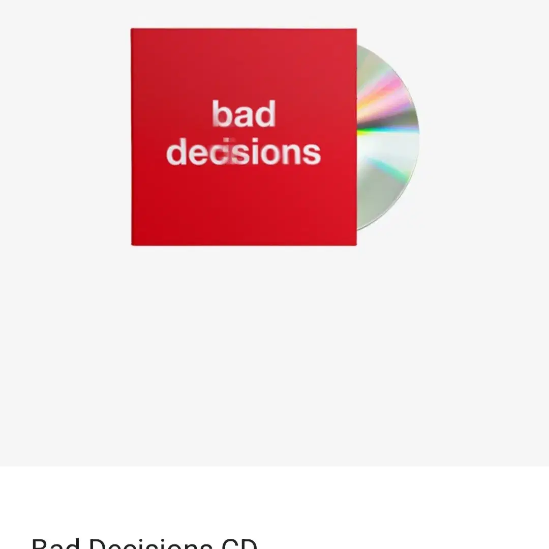 BTS 방탄소년단 Bad Decisions CD 미개봉 새상품