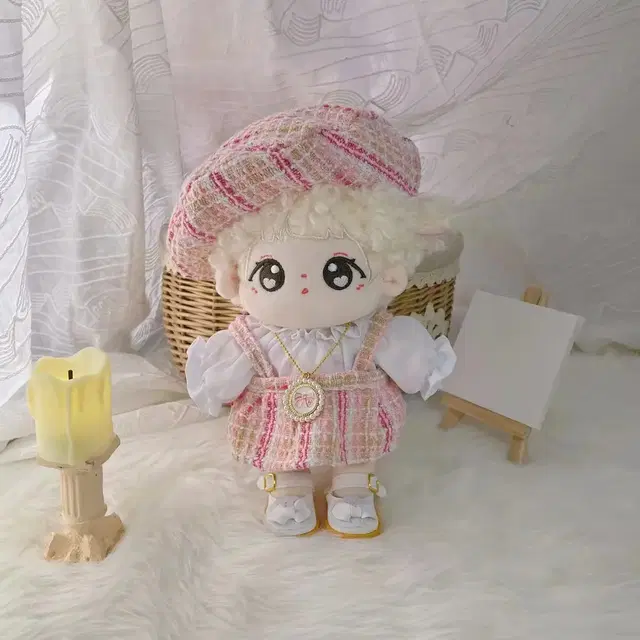 10cm / 15cm / 20cm 솜인형 모자 옷 4종 세트