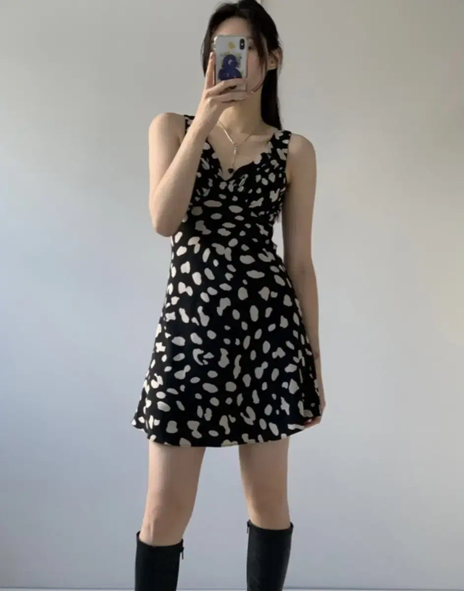 Lew Lew Seoul Dalmatian Mini Dress