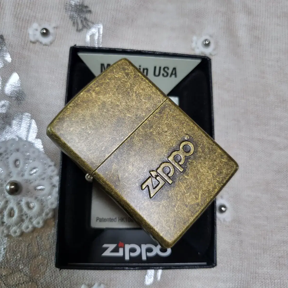 정품 28994 ZIPPO STAMP ANTIQUE BR 새 지포라이터