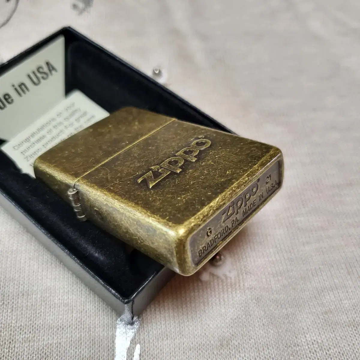 정품 28994 ZIPPO STAMP ANTIQUE BR 새 지포라이터