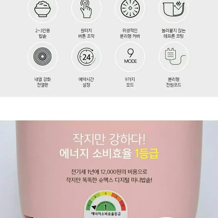 슈맥스 디지털 미니전기밥솥/3~4인용전기밥솥/멀티쿠커/전기밥솥