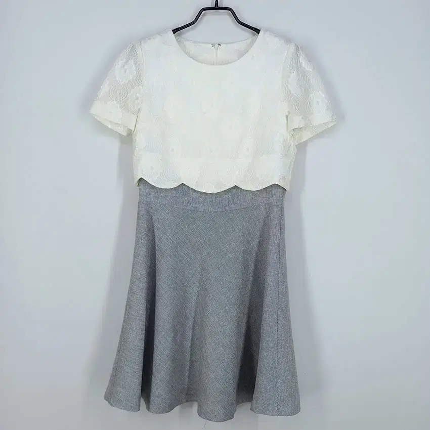 Vintage Short Sleeve Layered Airy ONEPIECE Ivory (HU16737)