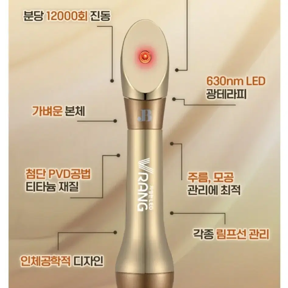 (새상품)갈바닉 LED광테라피 이온, 진동 브이랑 마사지기