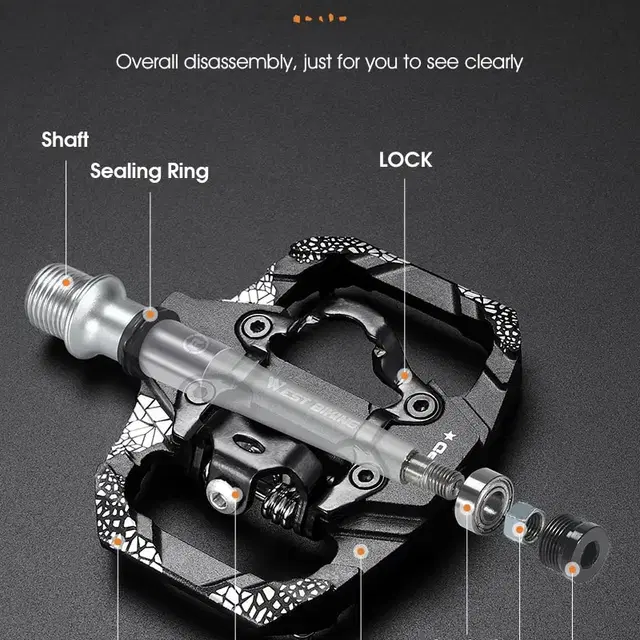 웨스트바이킹 자전거 MTB 겸용 클릿 평페달 페달 YP2086