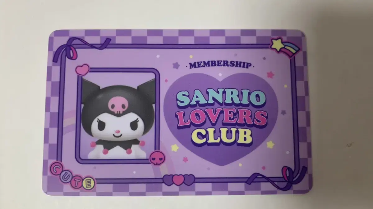 Sanrio Lovers Club Membership kard Kuromi San Ruckle