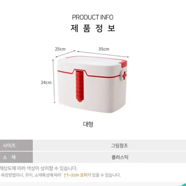 (새제품)알약 응급함 구급박스(그린색)