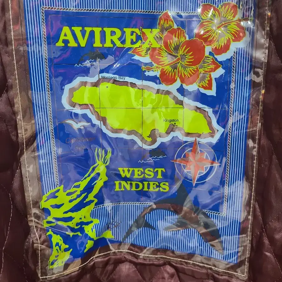 avirex west indies sharks 아비렉스 바시티자켓