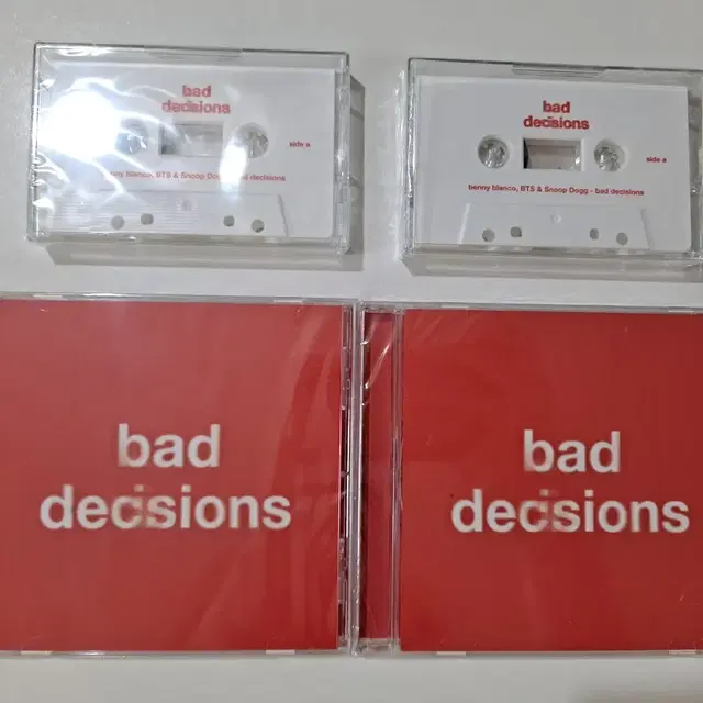 (미개봉) 방탄 bad decisions CD & 카세트 일괄