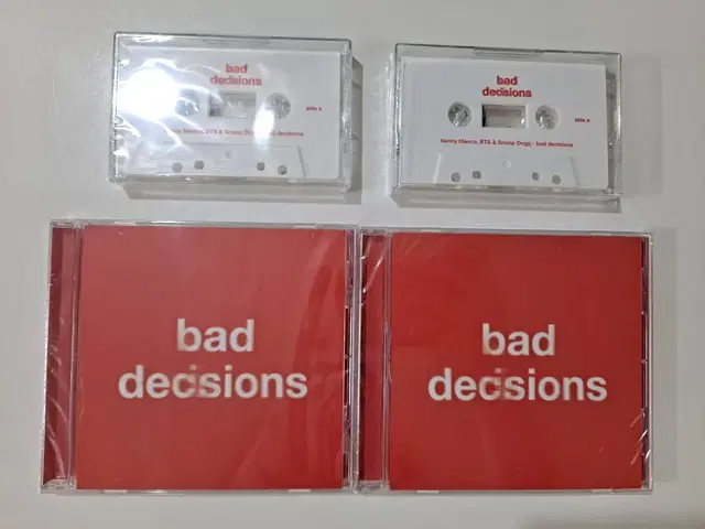 (미개봉) 방탄 bad decisions CD & 카세트 일괄