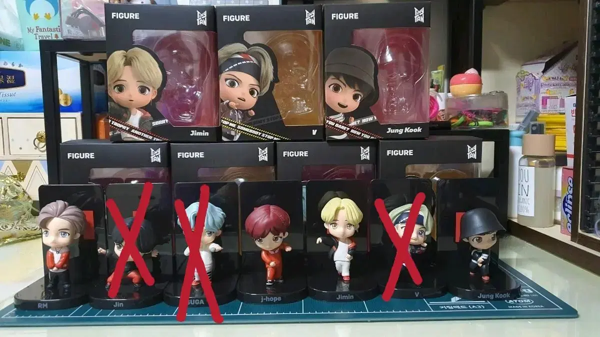 7 bangtan microphone drop figures for sale