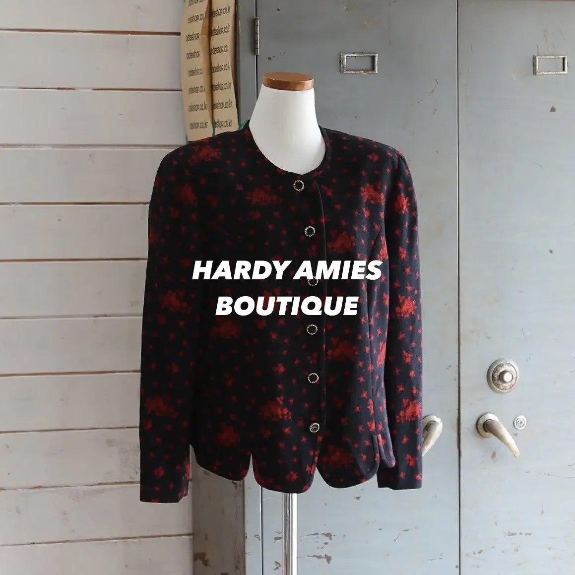 HARDY AMIES 라운드 패턴 자켓 (여성용 43)