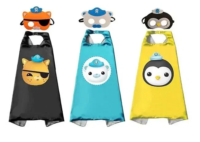 CAPES+MASKS .OCTONAUTS 70X70CM