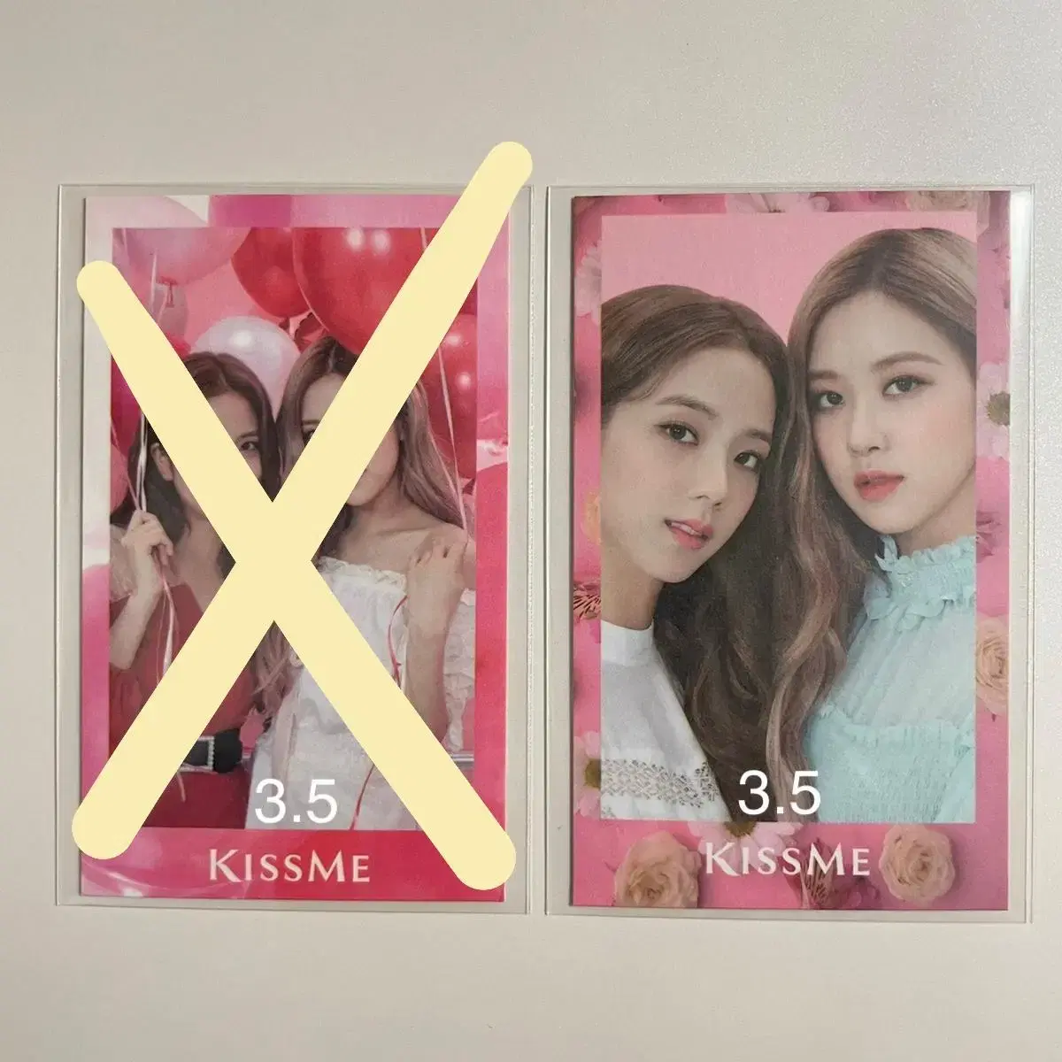 Black Pink jisoo rose limited edition KissMe photocard WTS