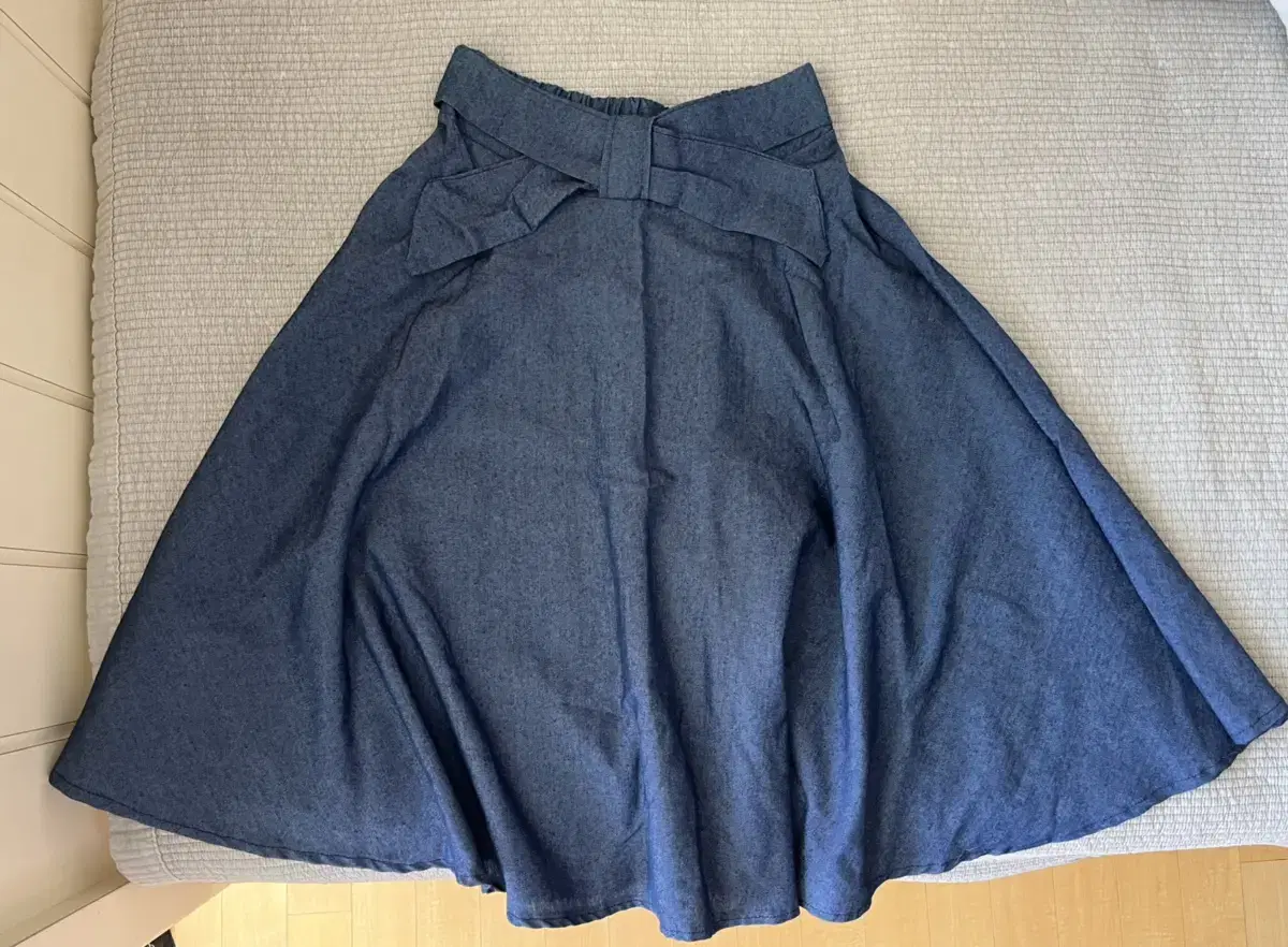 Miello denim midi skirt