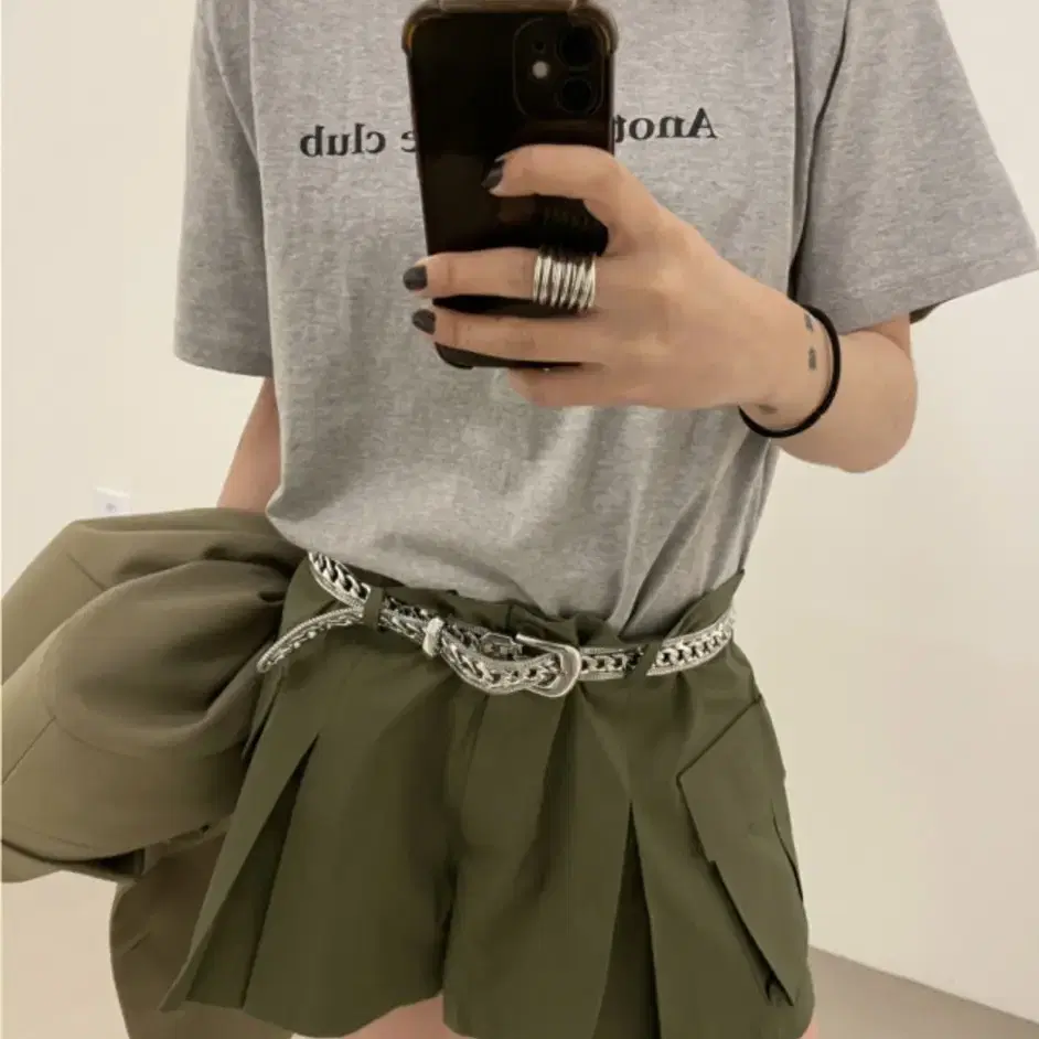 5muse 오뮤즈  Ivy skirt pants 카키 1회착용