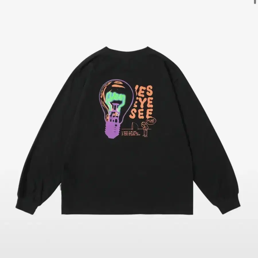 예스아이씨 Y.E.S Bulb L/S Black 긴팔 쭉티 긴소매