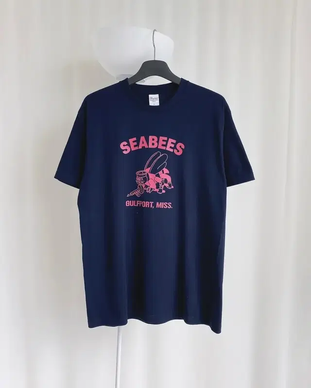 미군 미해군 SEABEES GULFPORT 밀리터리 빈티지 반팔 티셔츠