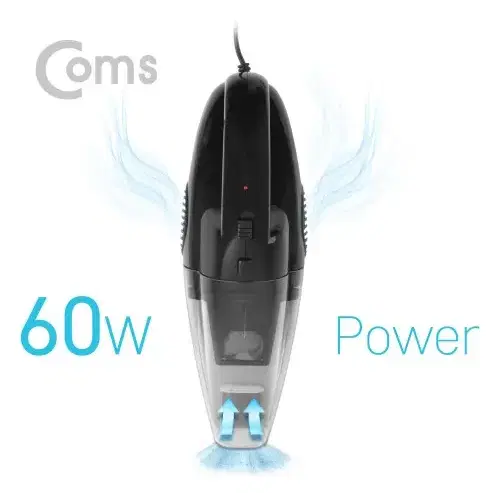 COMS 차량용 진공 유선 청소기 초강력 60W 흡입 12V HJ339