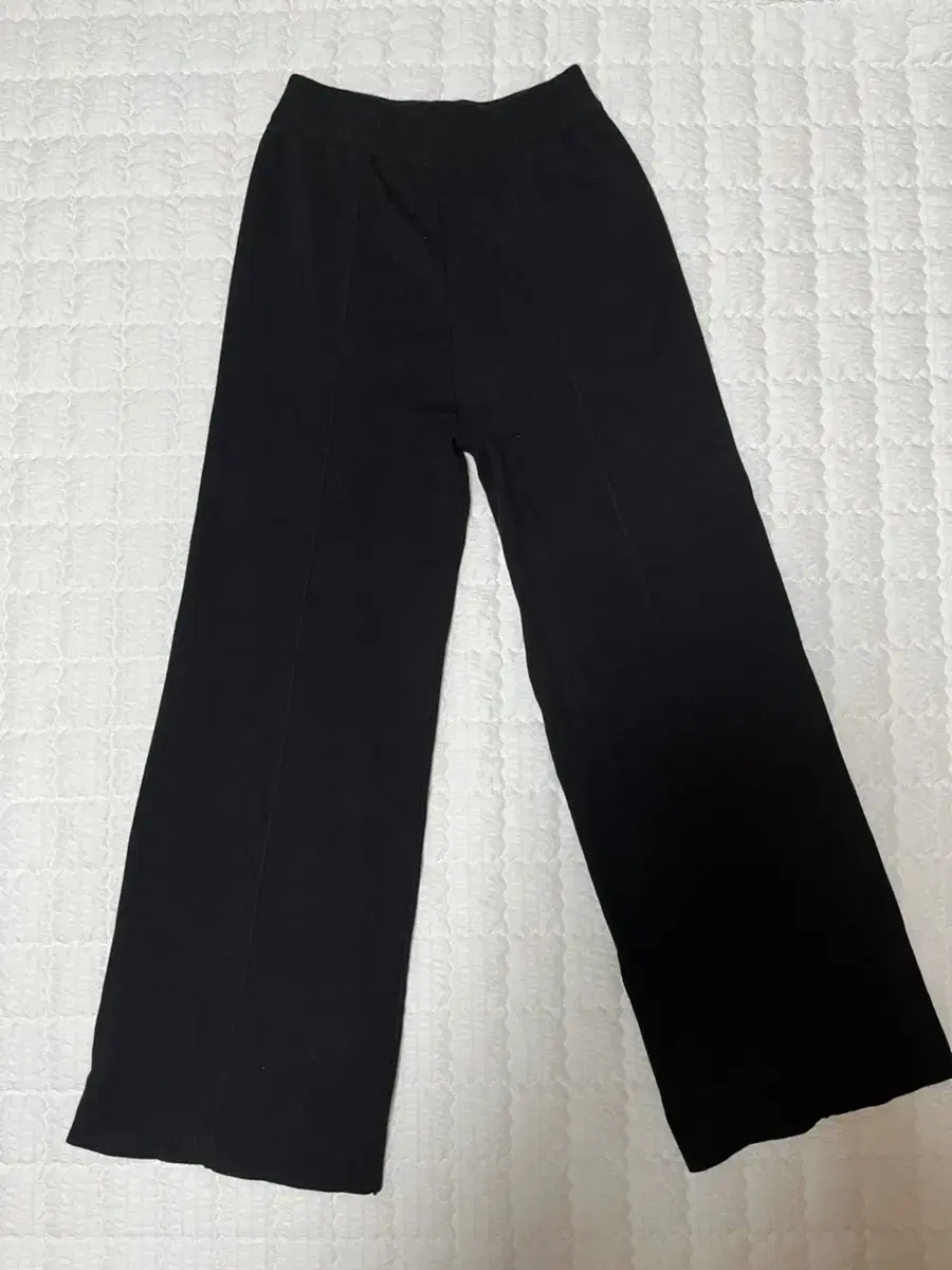 Wide-legged pants with knitted elastic waist Abby Brandy