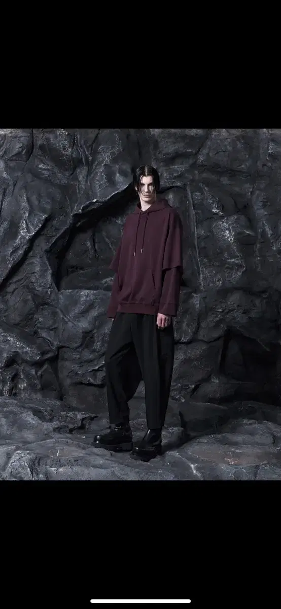 Song Giorgio Homme Double Sleeve Hooded Burgundy