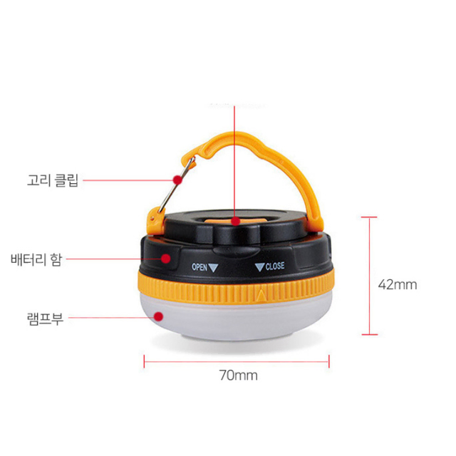 "새상품,무료배송"캠핑 차박 휴대용 LED생활방수 렌턴