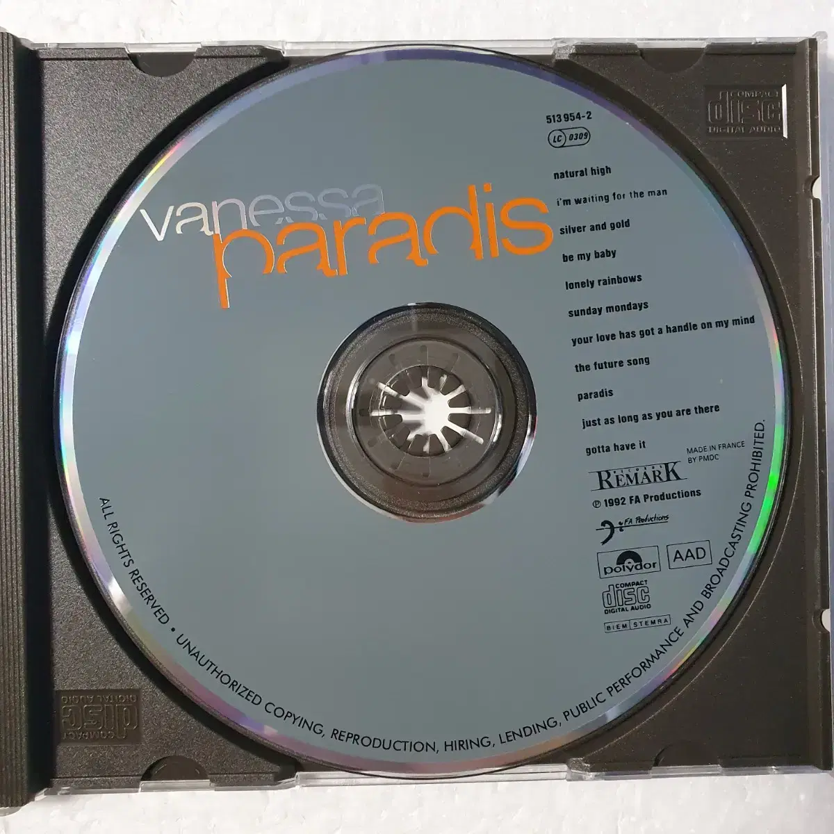 바네사파라디 Vanessa Paradis 영어앨범 보너스트랙반 CD 중고