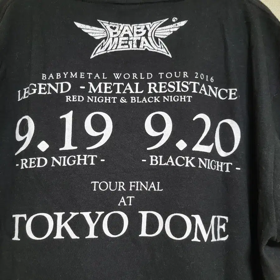 baby metal 2016 tour shirts 베이비메탈 빈티지티셔츠