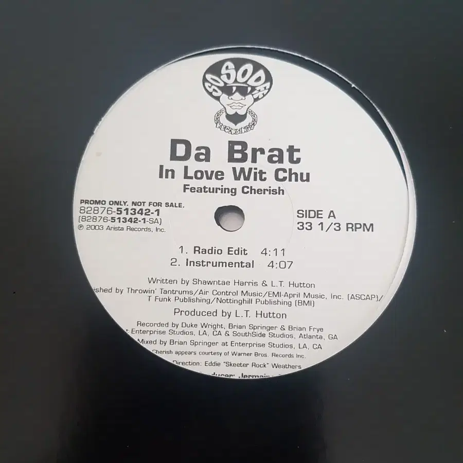 흑인음악 힙합 Da Brat 미국 Promo 12인치싱글 바이닐 엘피