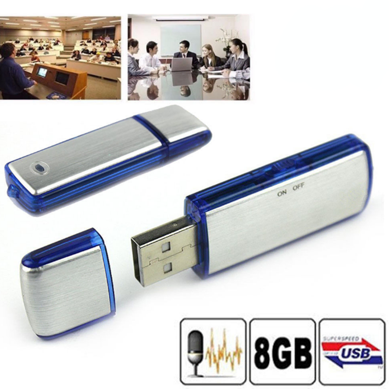 NEW 파랑색 8GB USB 메모리 미니 녹음기 보급형 디지털 150시간