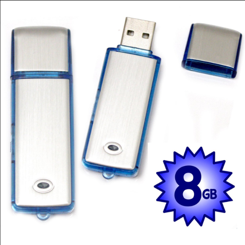 NEW 파랑색 8GB USB 메모리 미니 녹음기 보급형 디지털 150시간