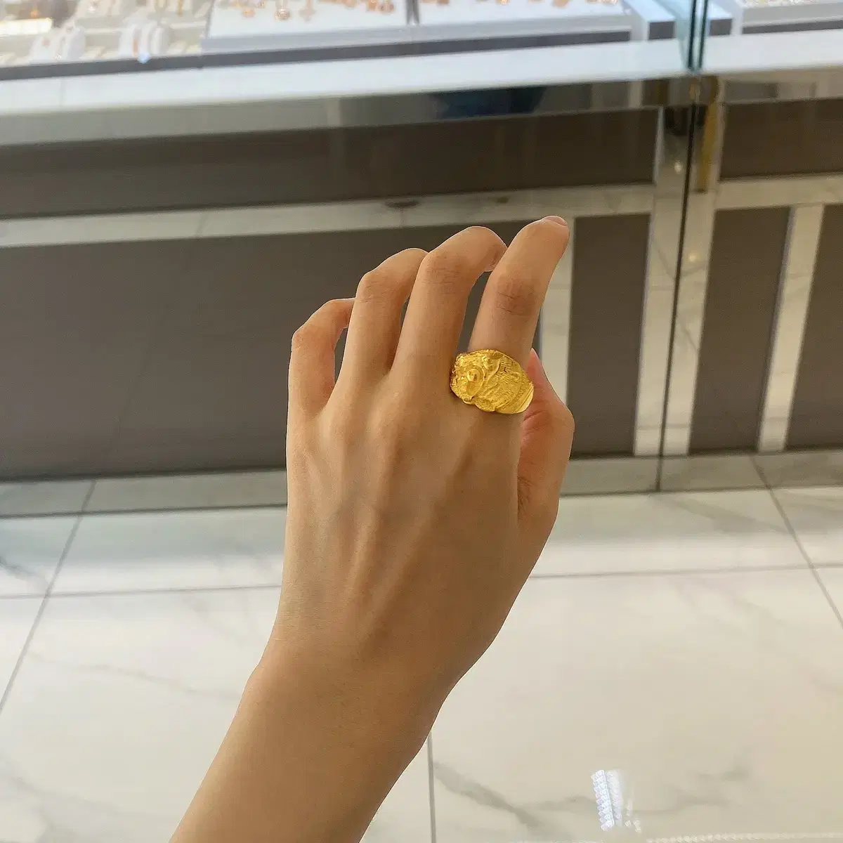 Gold Ring 24k금반지,순금5돈,24k남자반지,호랑이반지,두꺼운반지 on Bunjang with safe global ...