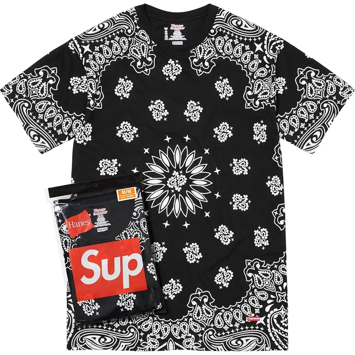 [XL]Supreme Hanes Bandana Tagless Tees