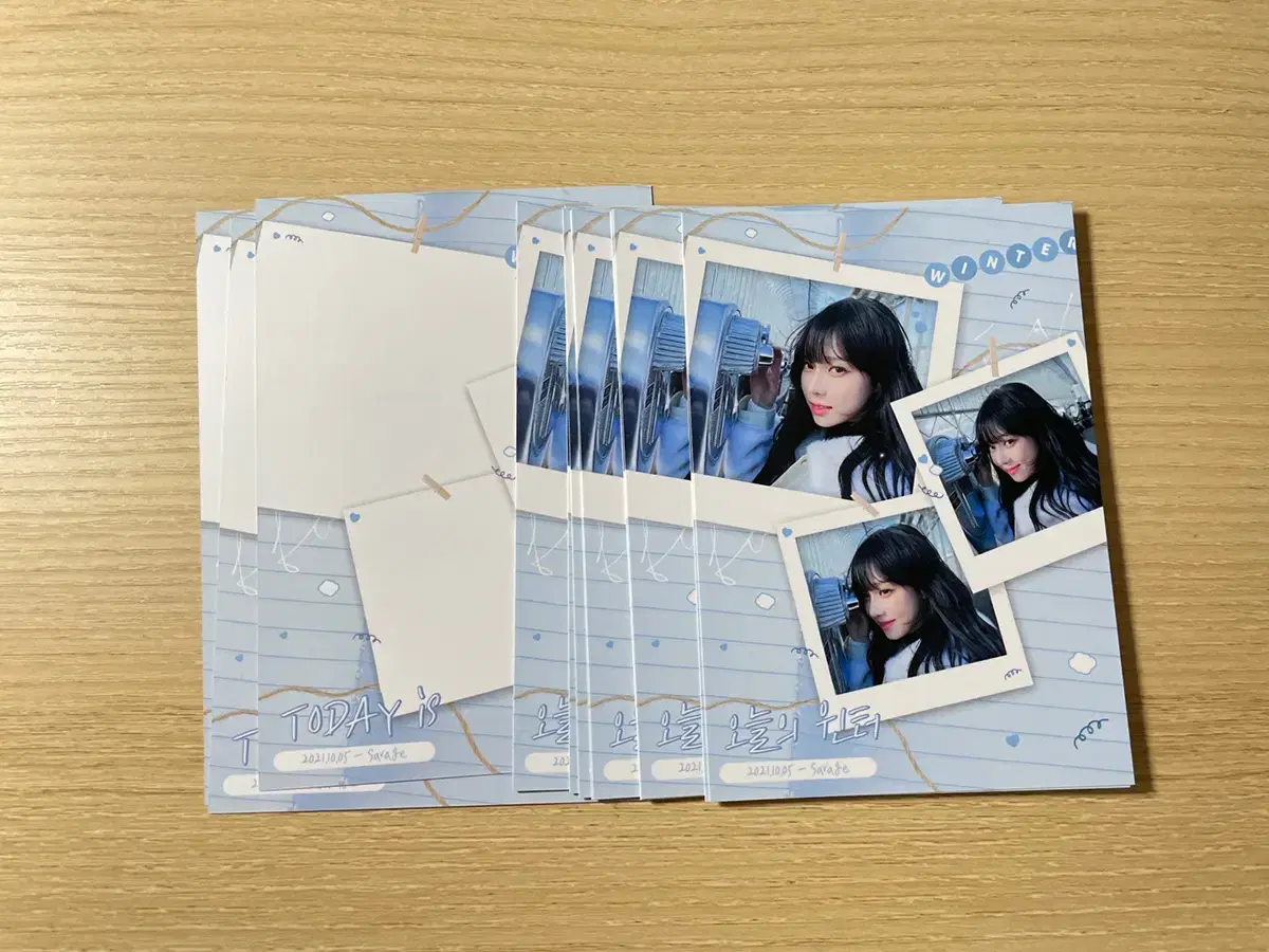 aespa winter postcard unofficial goods photocard