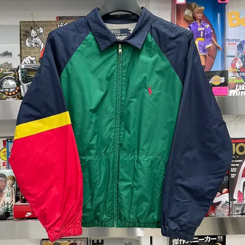 폴로 빈티지 90's polo color block jacket