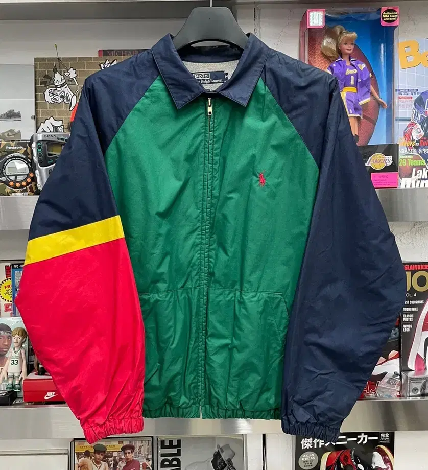 폴로 빈티지 90's polo color block jacket