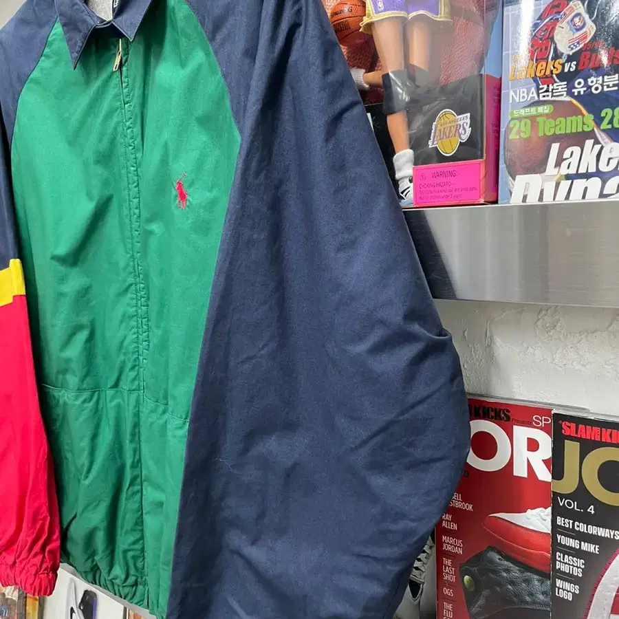 폴로 빈티지 90's polo color block jacket