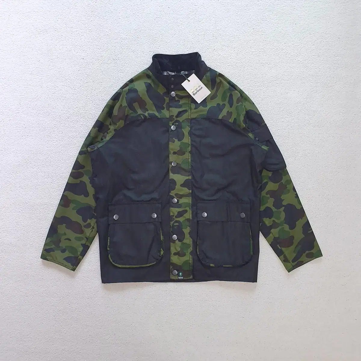 바버 X BAPE 베이프 Rain Waxer L-새상품