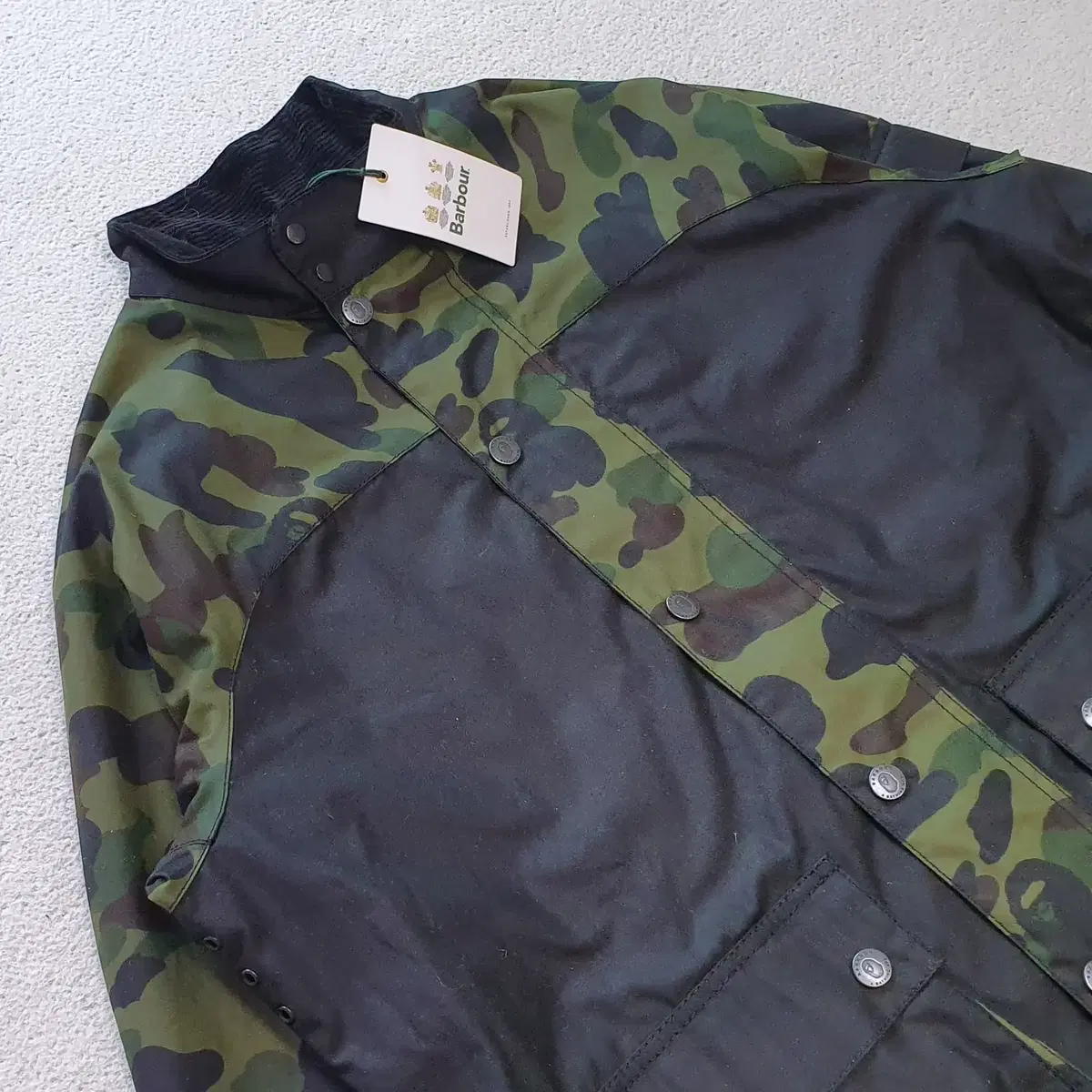 바버 X BAPE 베이프 Rain Waxer L-새상품